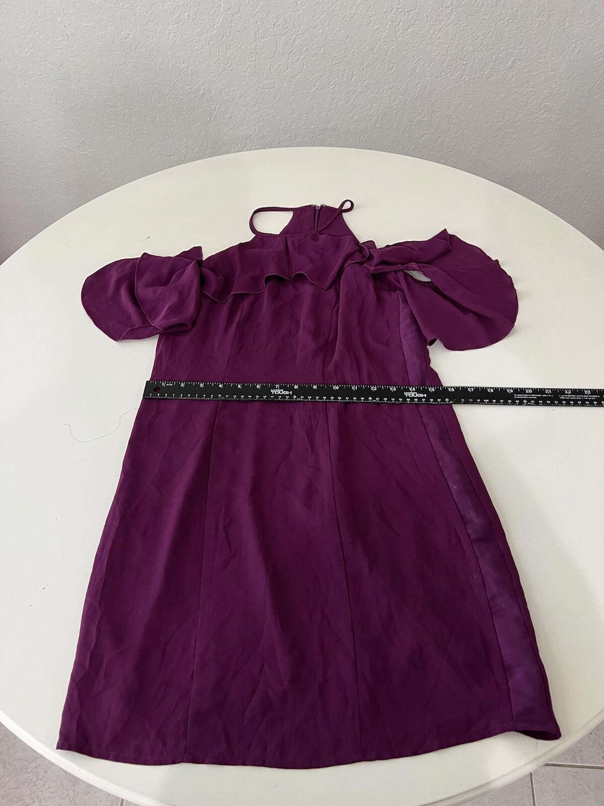 Venus Open Shoulder Dress Size 2 Purple 237