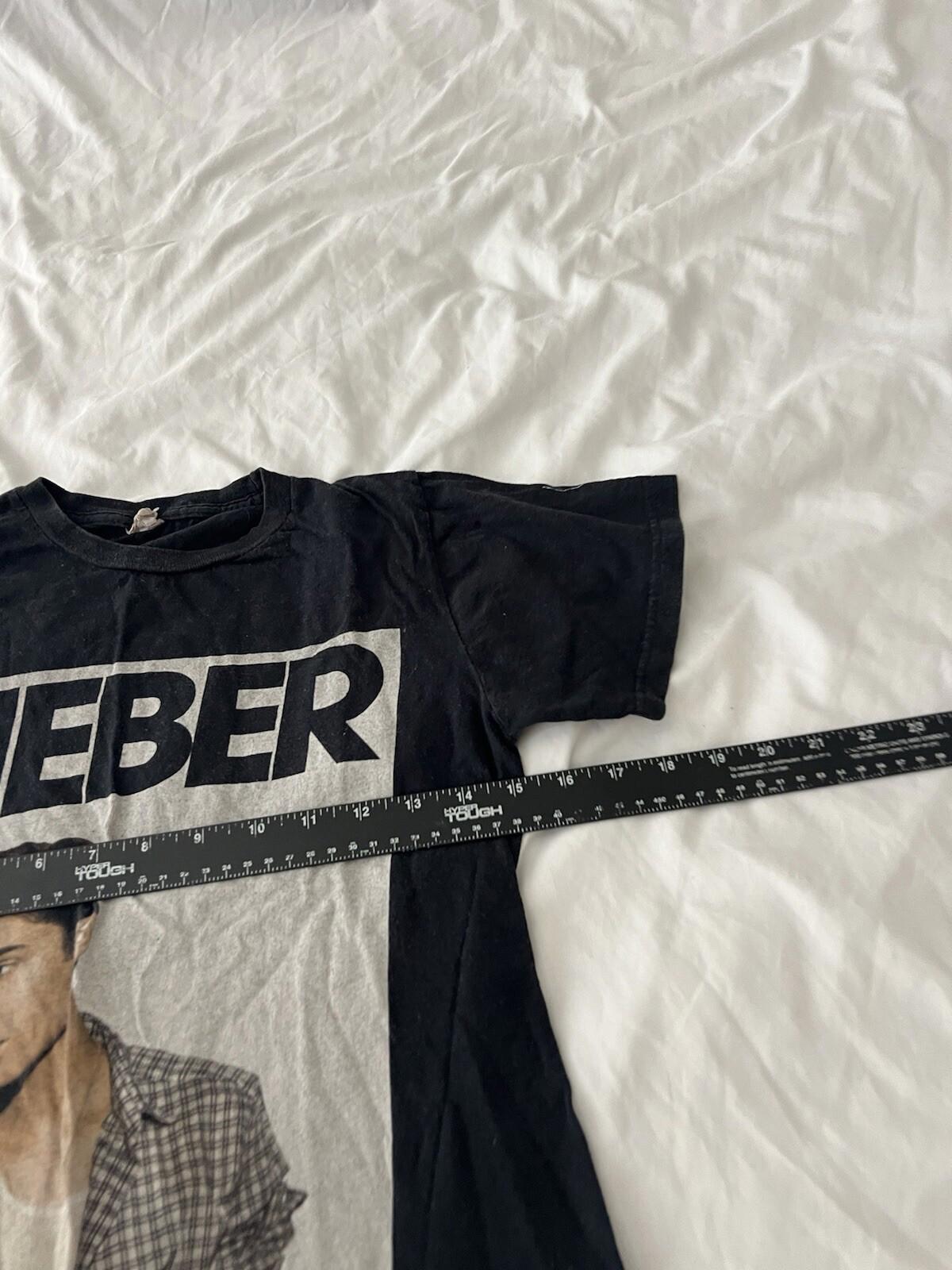 Vintage Justin Bieber Shirt  Black Concert Pop Music 2000s Y2K Small 376