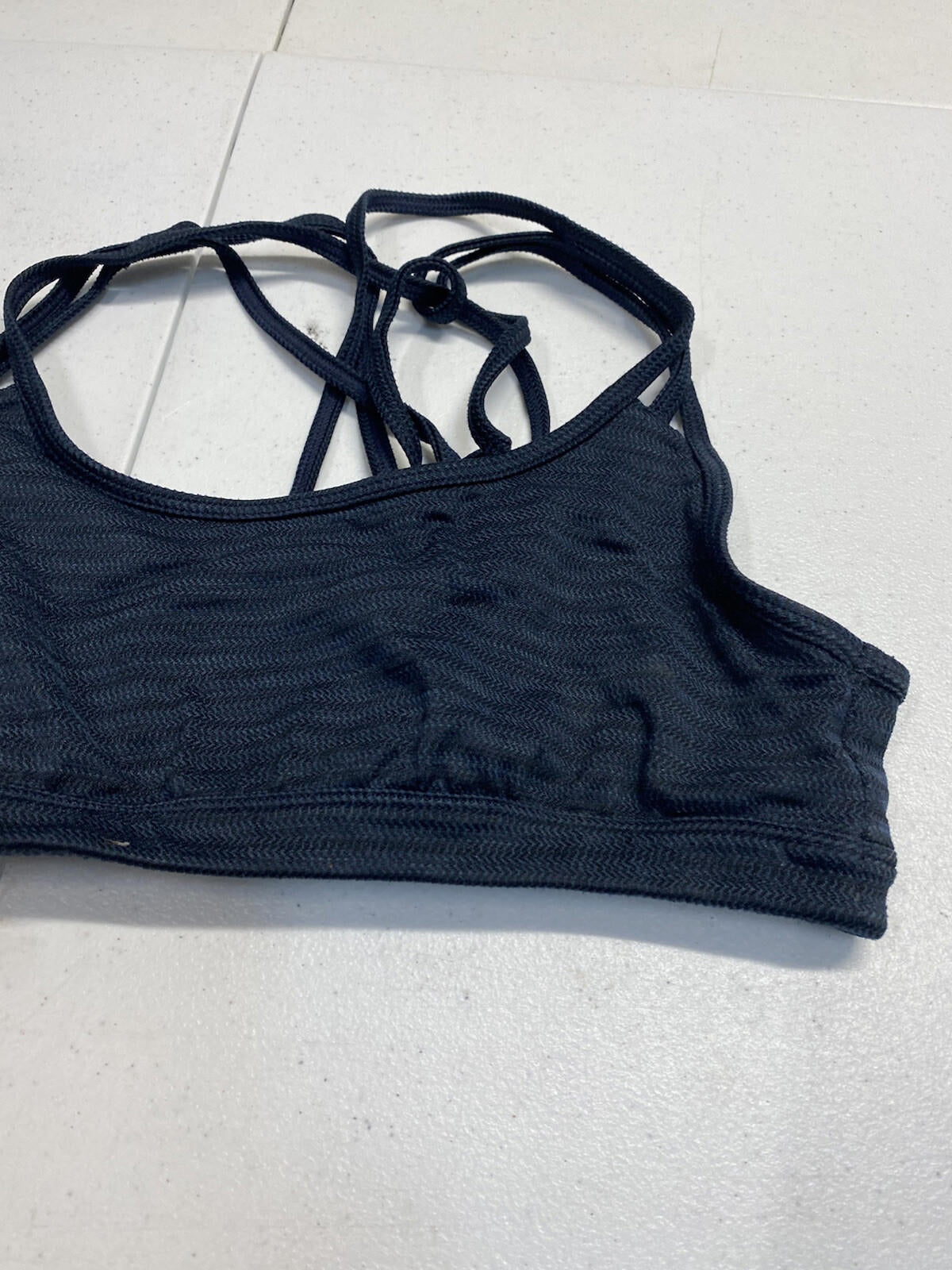 Athleta Navy Strappy Sports Bra Size Small 2e