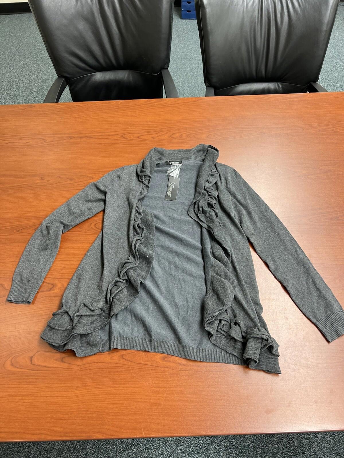 NEW By Design Size Xs Gray Open Cardigan Jacket Knit Sweater 118