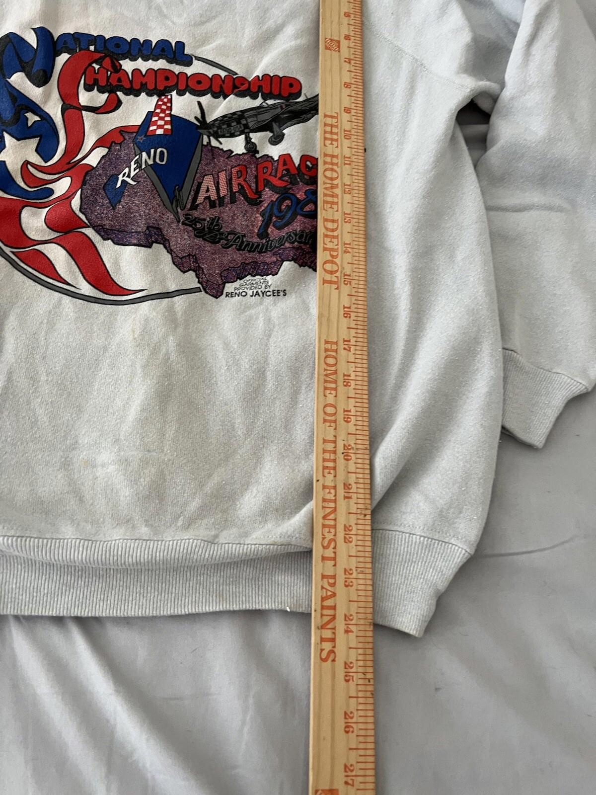 Vintage 1988 Reno National Championship Air Races Sweatshirt Gray Size M 233