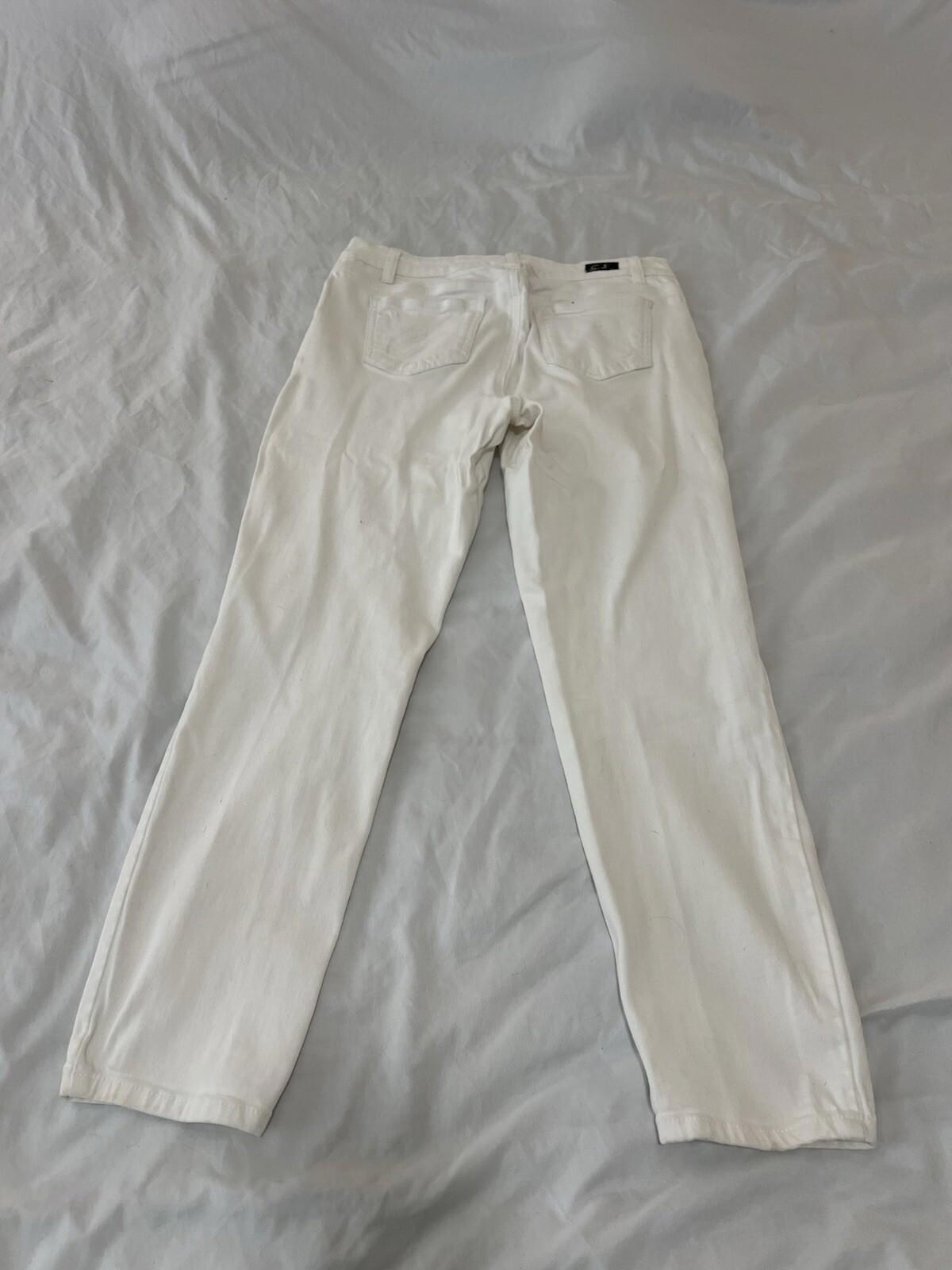 Earl Jean Womens 12 Mid-Rise Skinny Ankle Medium Wash White Denim 124