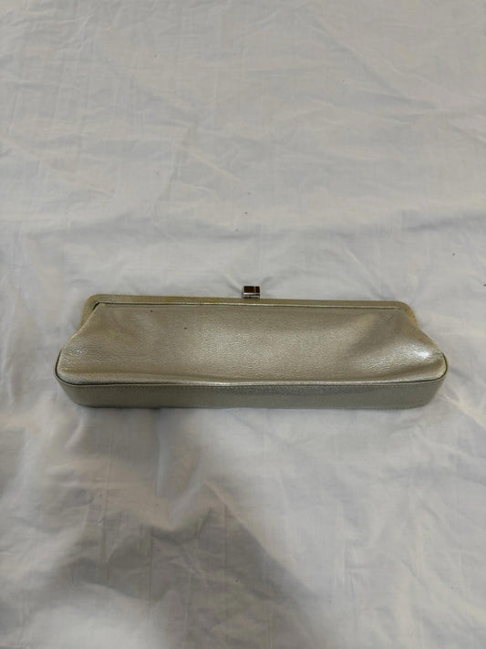 Lambertson Truex Designer  Soft Leather Clutch Gold Made In ITALY 130