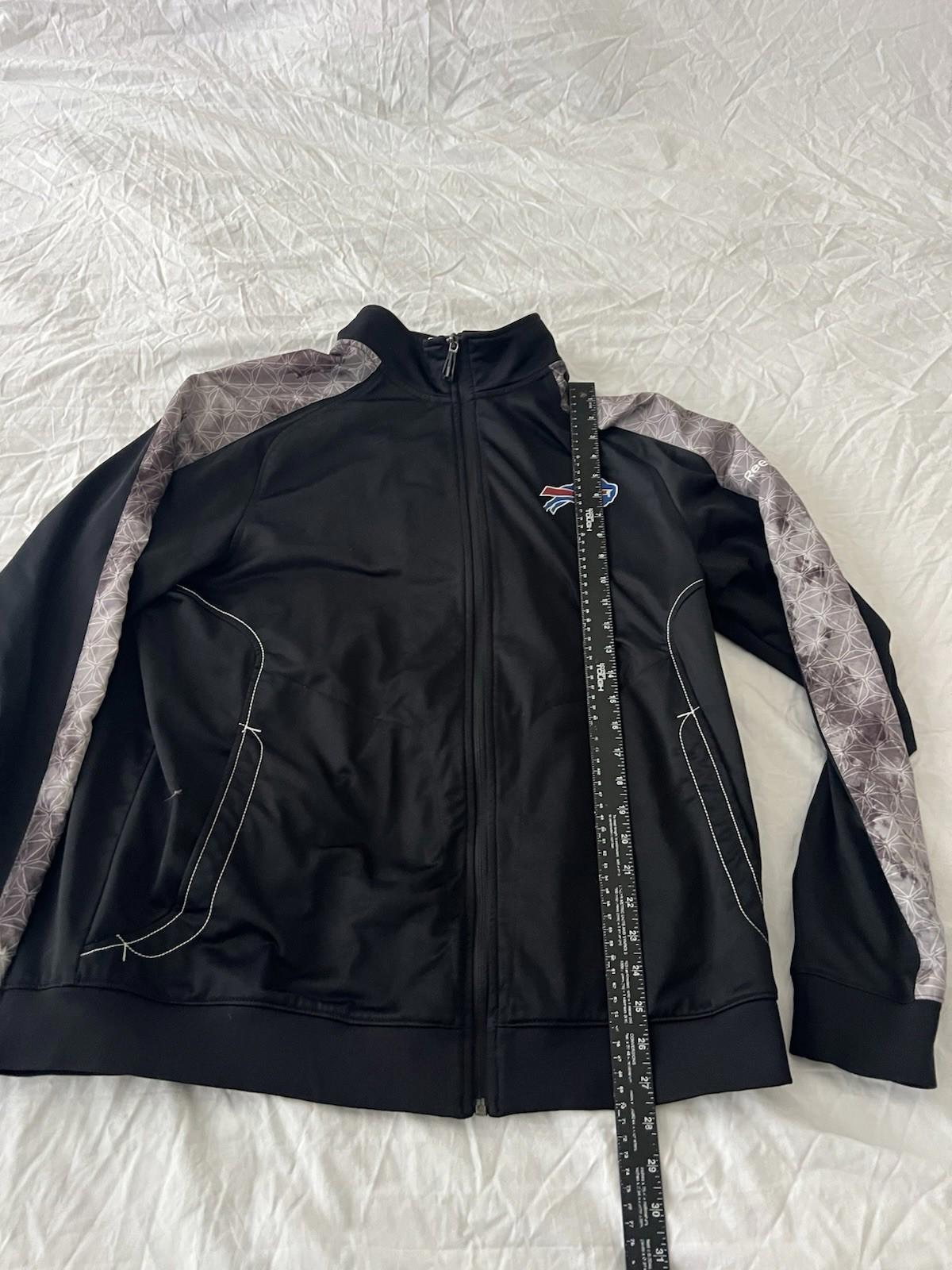 Vintage Buffalo Bills on field NFL Jacket REEBOK Size XL Black 146