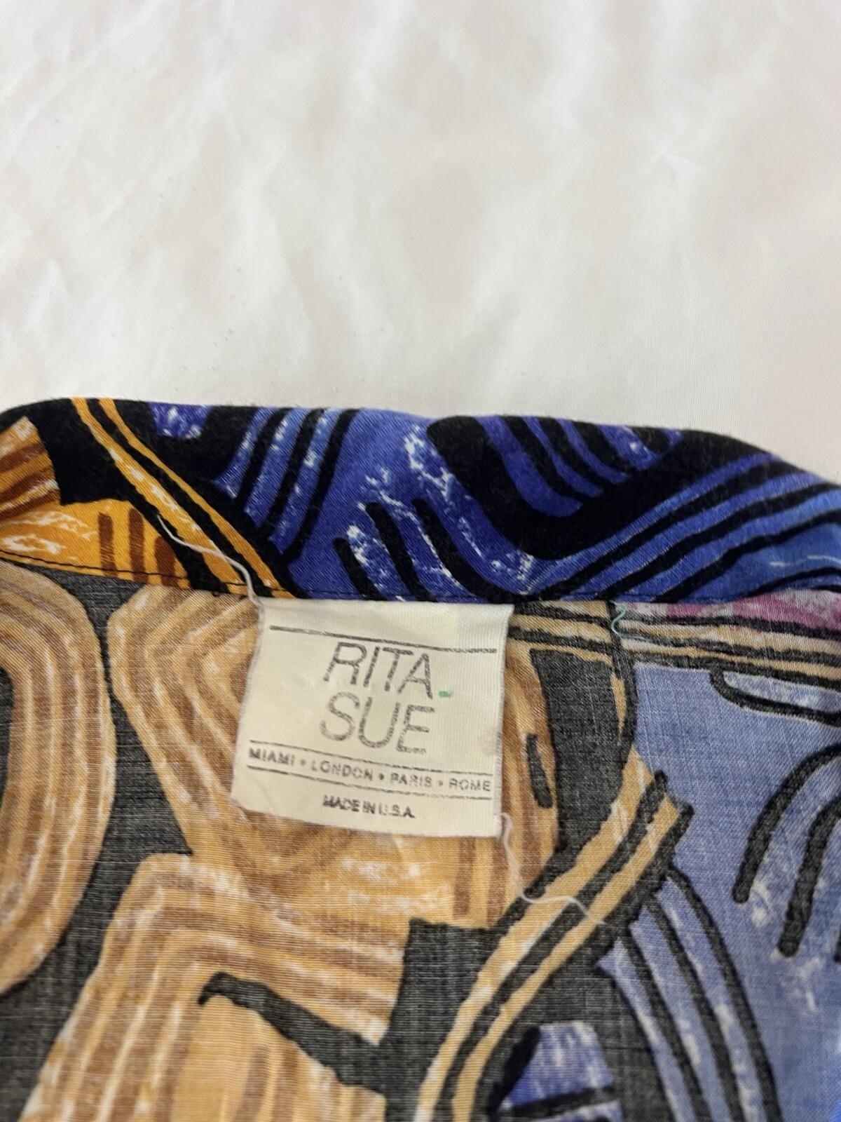 Vintage 90’s Rita Sue Loud Button Up Shirt Made In USA Size Large 121