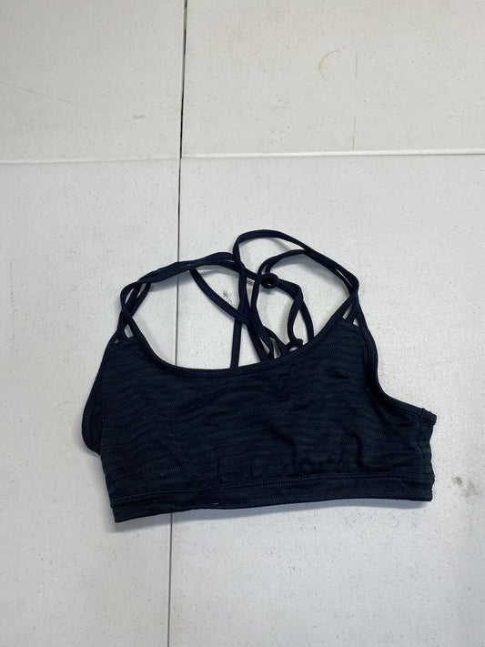 Athleta Navy Strappy Sports Bra Size Small 2e