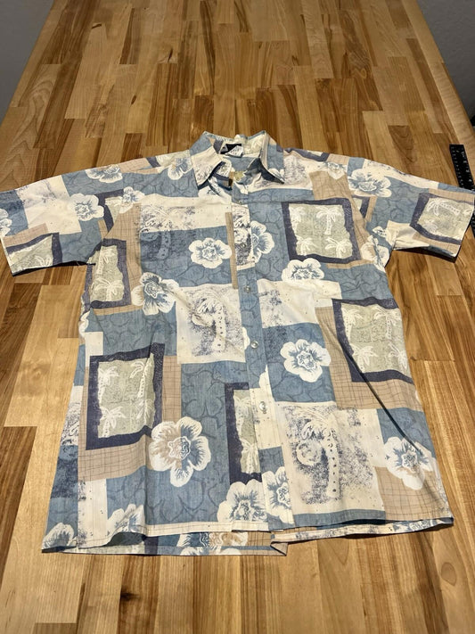Vintage Malihini Hawaiian Shirt Mens Medium Colorful Floral  119