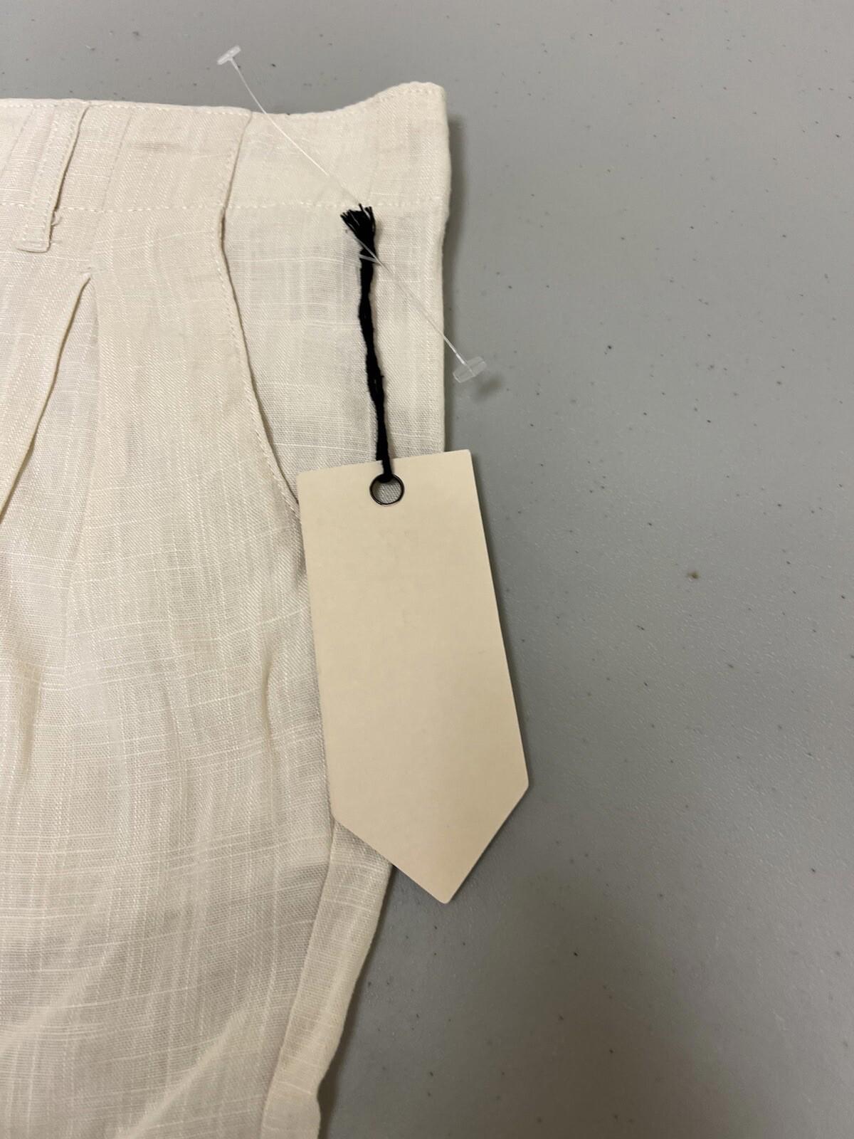 Ban Jara White Shorts Viscose Linen Size Large Nwt 322