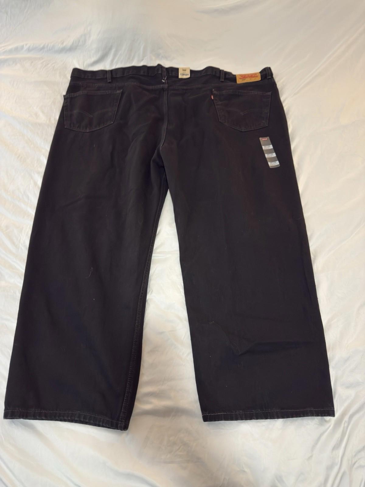 Levi's 560 Jeans Mens 56X30 Black Comfort Fit Straight Red Tab 5 NWT 155