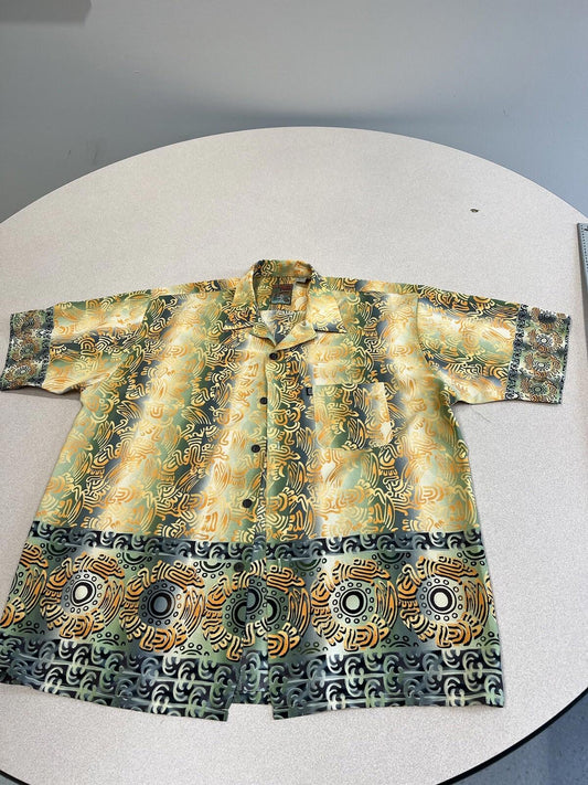 Pineapple Connection Camp Hawaiian Shirt Mens XL Short Sleeve Button 291