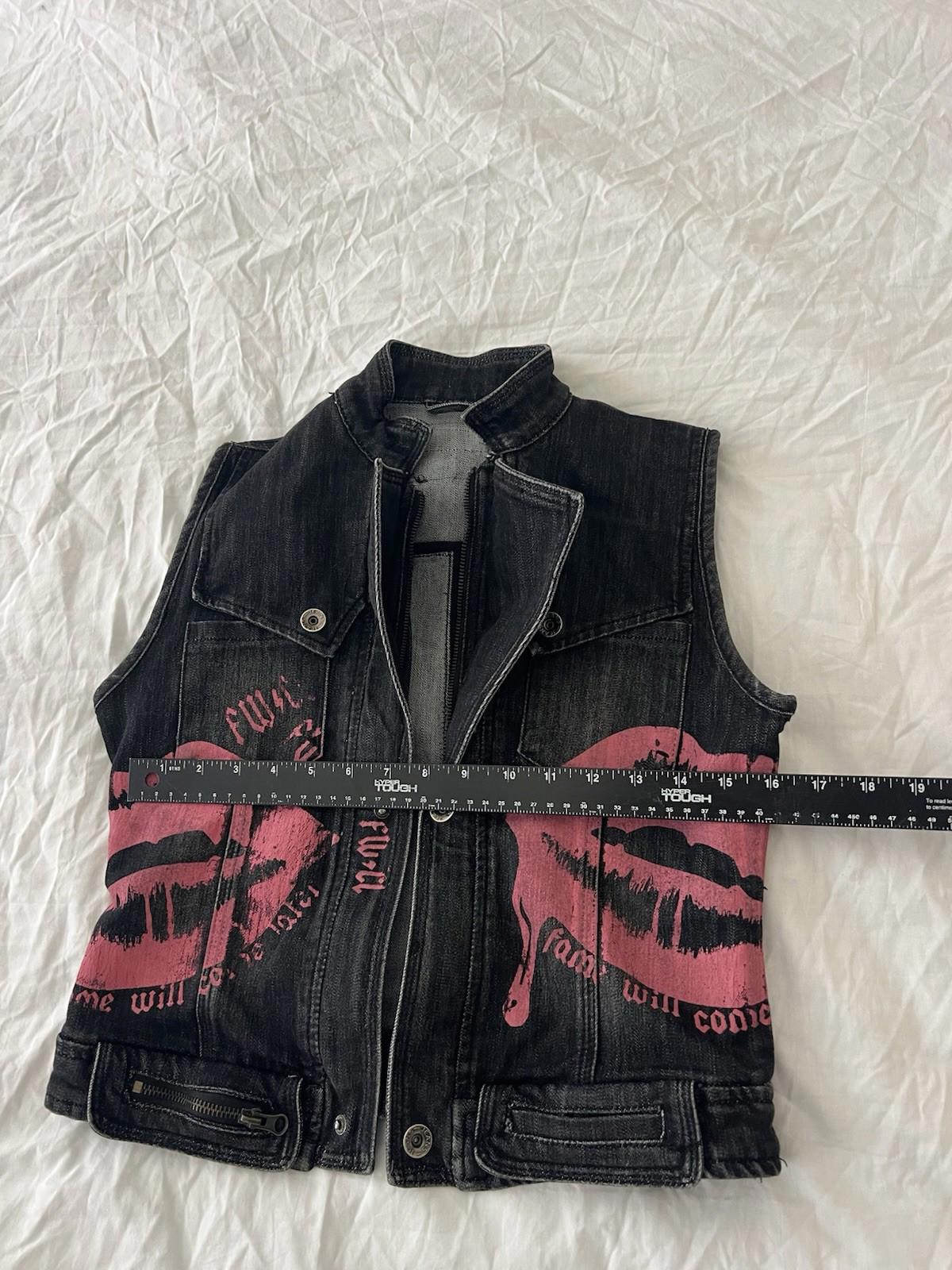 Fame Will Come Later Vest Women M Black NWT $248 Punk Rocker Goth Xs 146