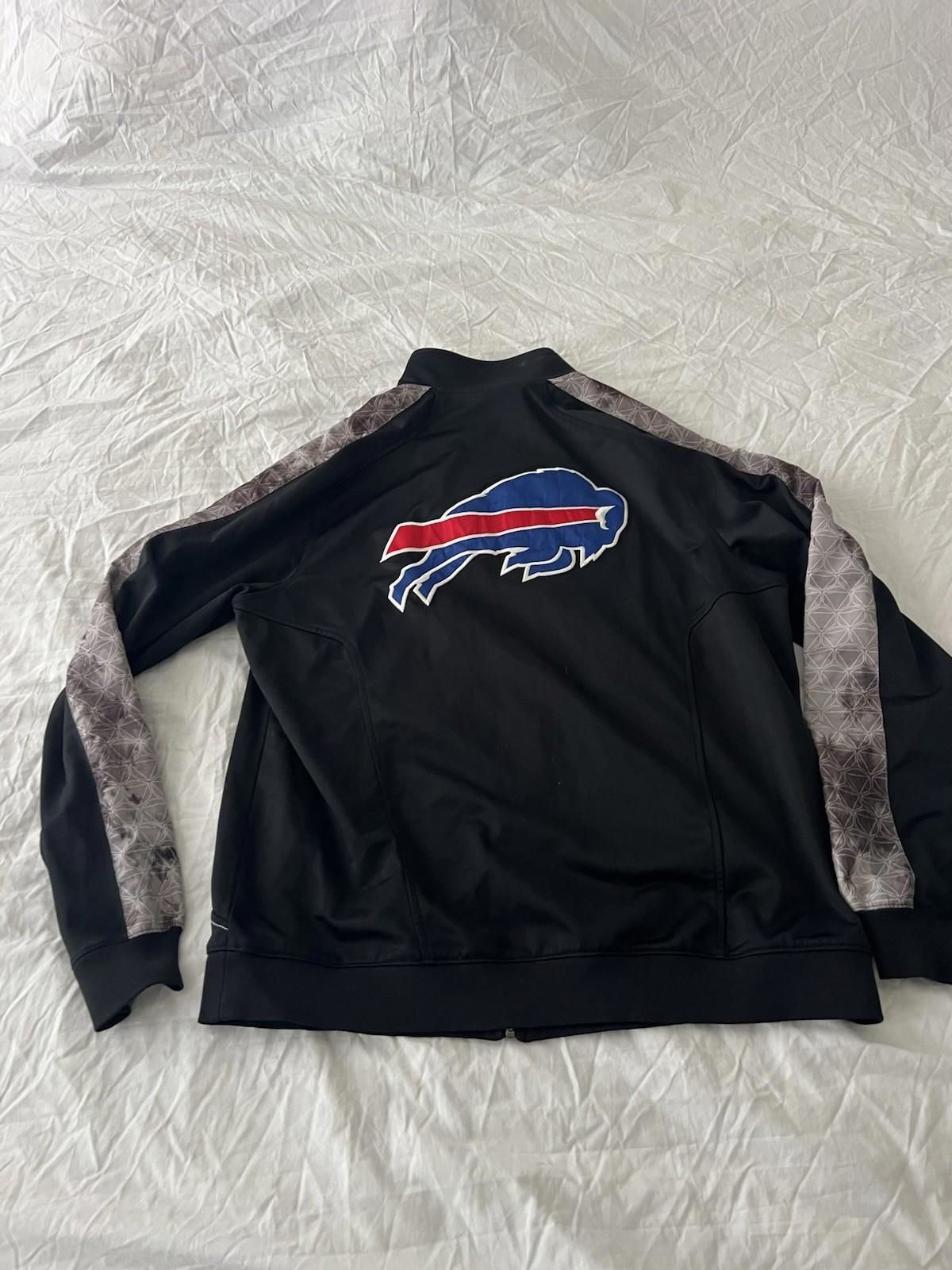 Vintage Buffalo Bills on field NFL Jacket REEBOK Size XL Black 146