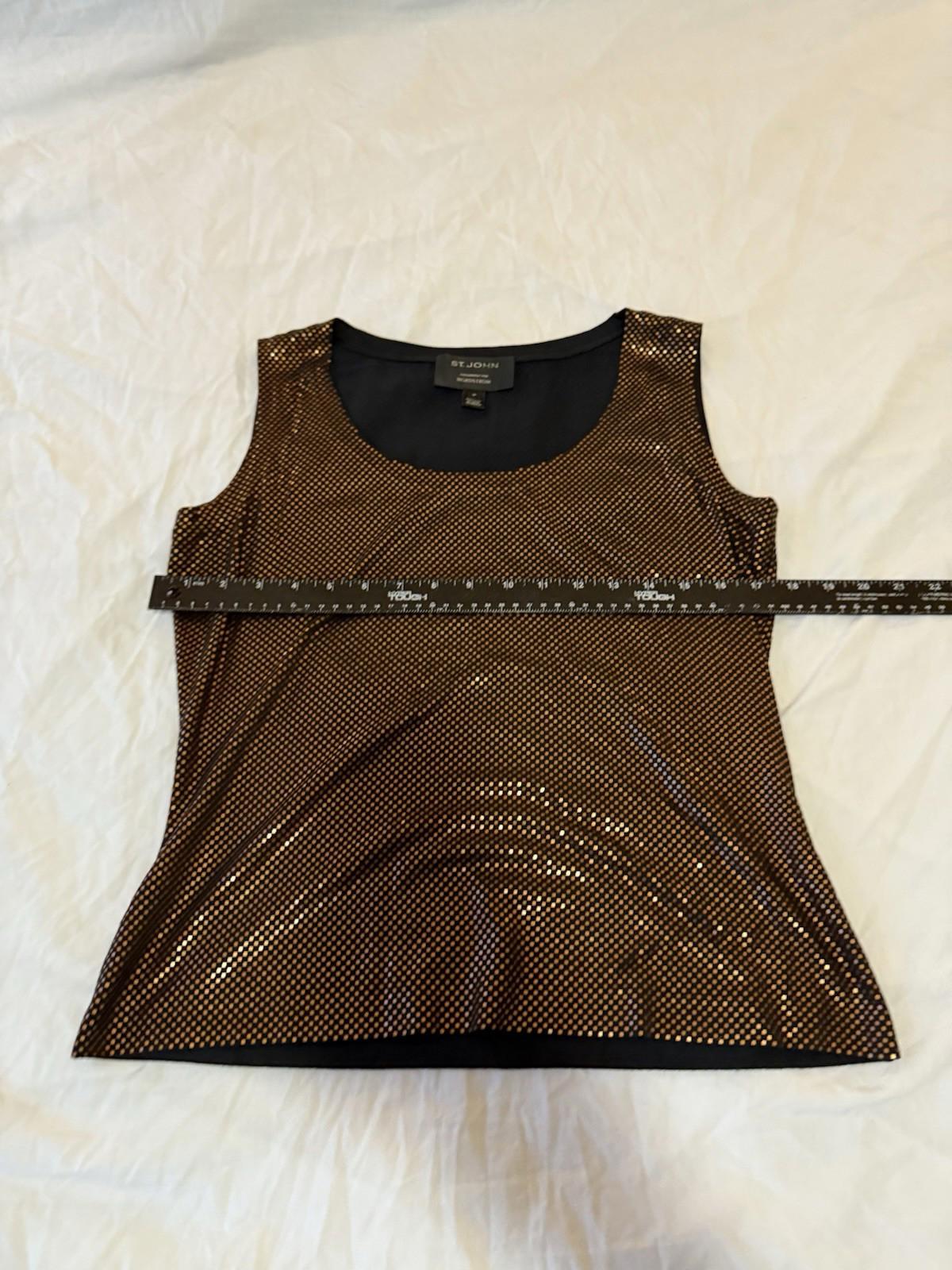 St. John Sleeveless Knit Shell Tank Top Orange Size Medium 153