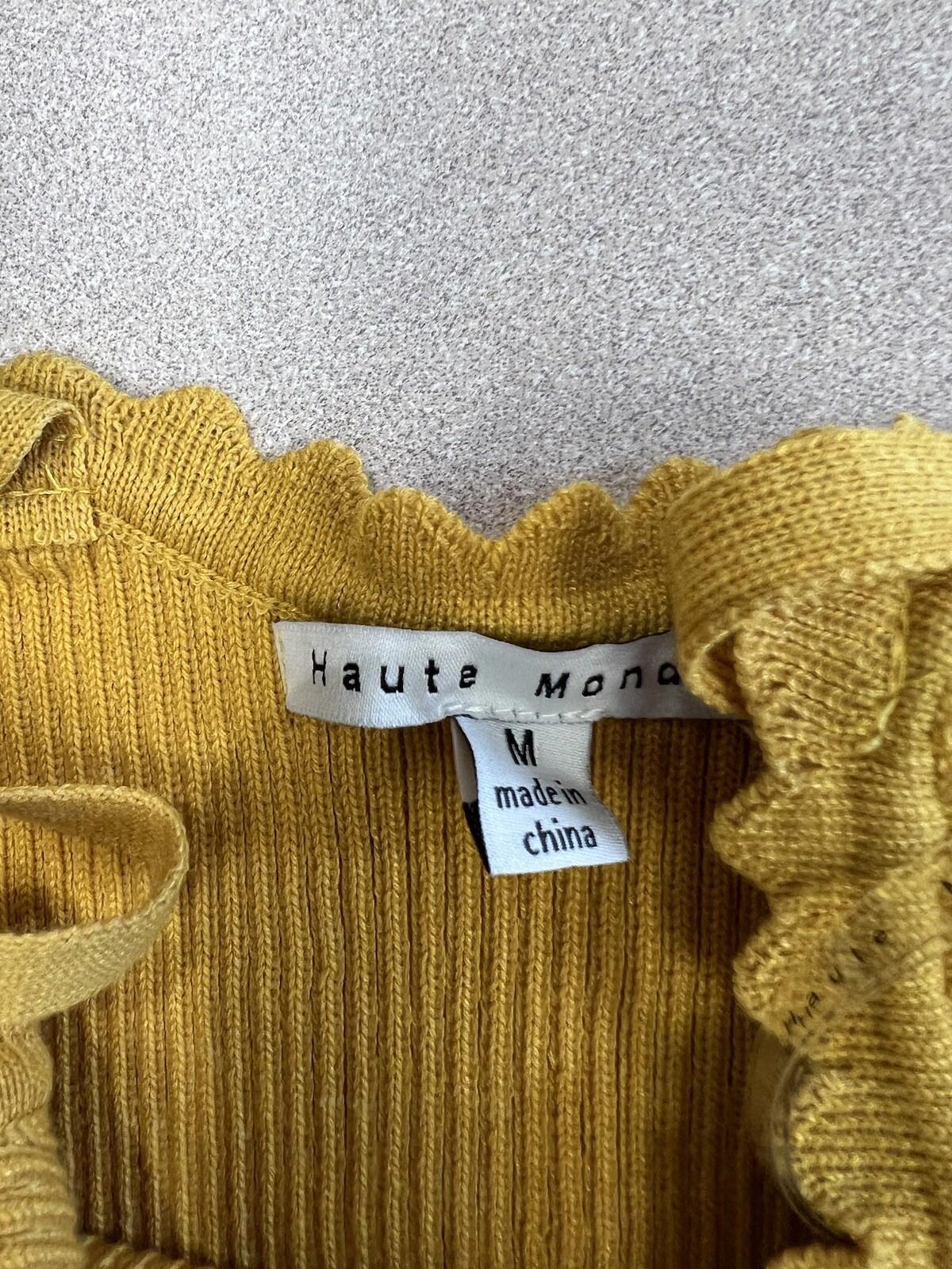 Haute Monde Tank Top Women's Medium Yellow NWT 291
