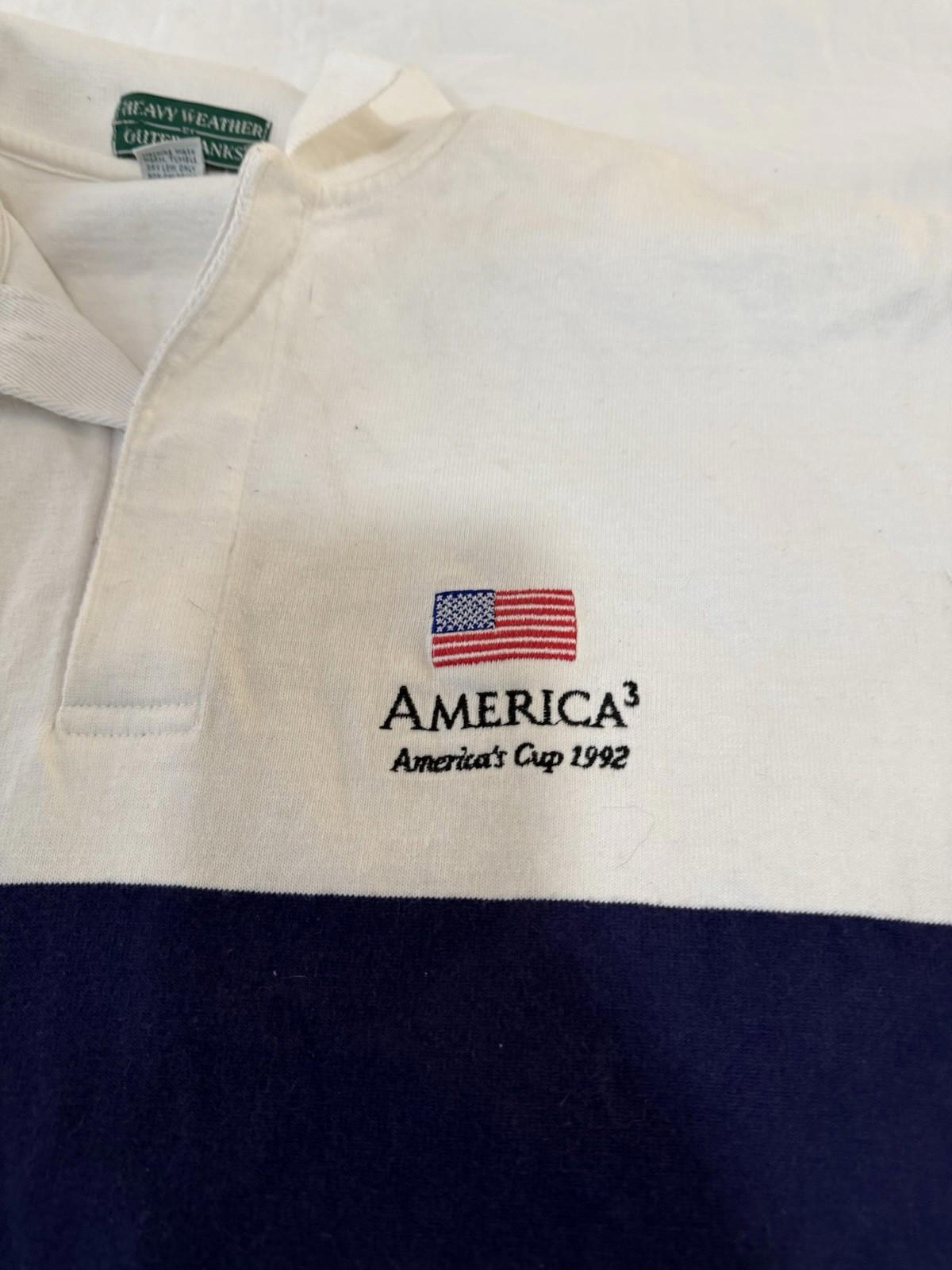 Vintage Canterbury Rugby Jersey America's Cup 1992 Shirt Size Xl  White 130