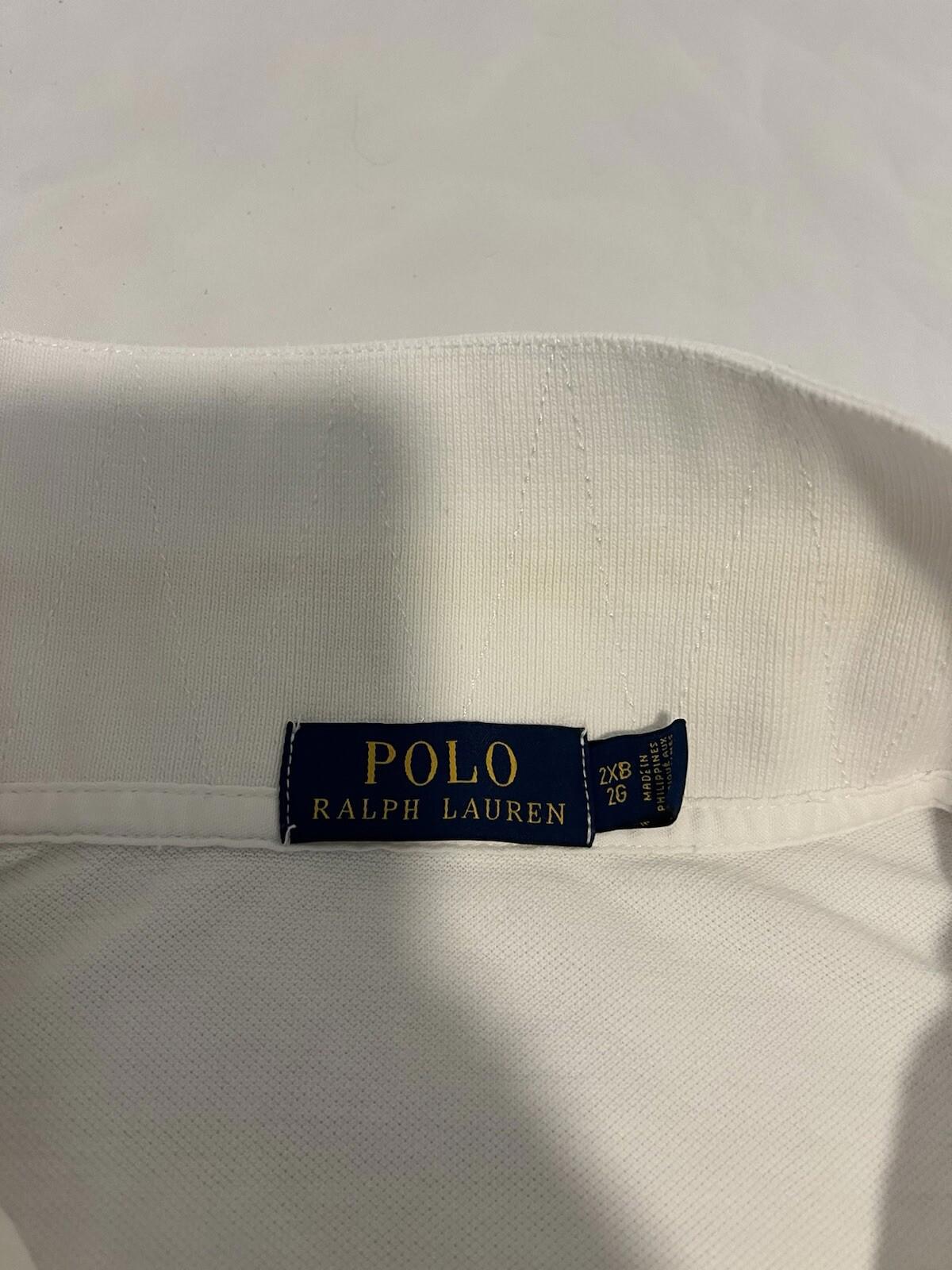 Polo Ralph Lauren Big Pony Shirt Mens 2XL White Bleecker St NYC Crest 373