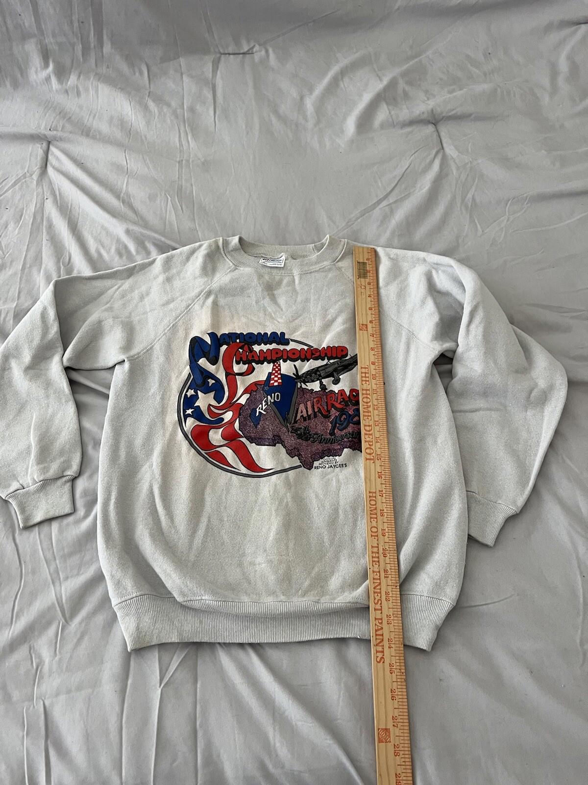 Vintage 1988 Reno National Championship Air Races Sweatshirt Gray Size M 233