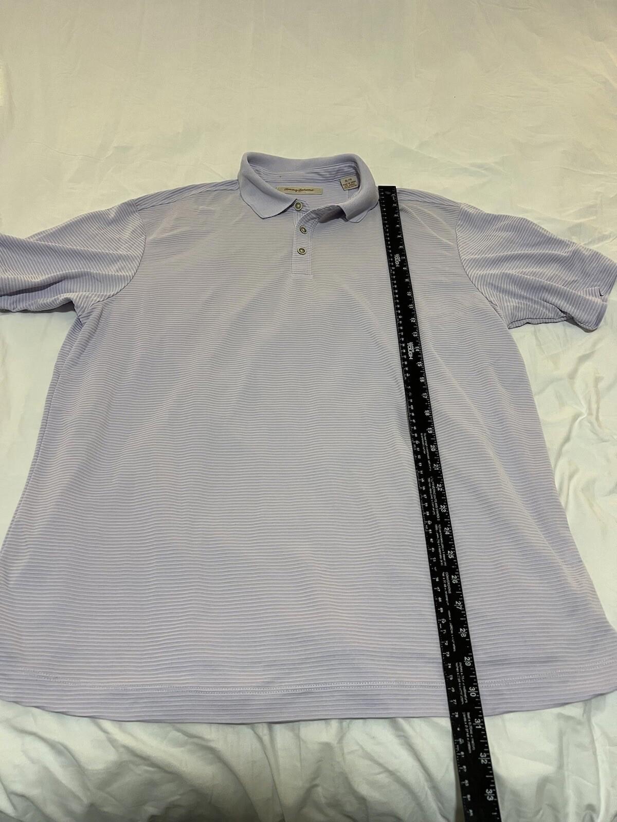 Tommy Bahama Men’s Polo Shirt XL Striped Purple 347