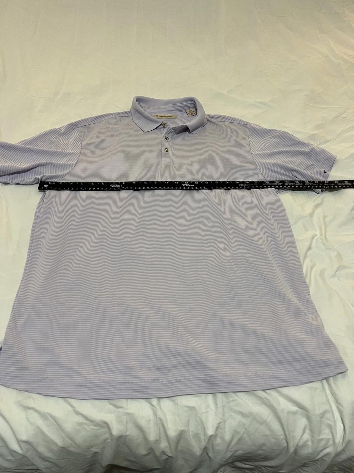 Tommy Bahama Men’s Polo Shirt XL Striped Purple 347