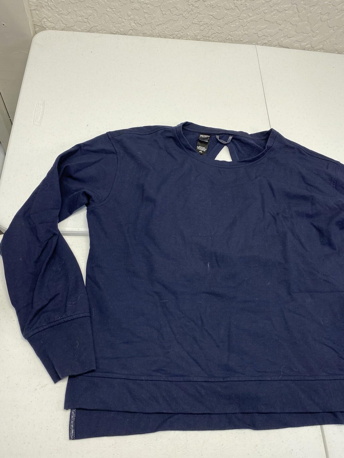 Victoria’s Secret Sport Logo Blue Crew Neck Sweater Women's Size Large F