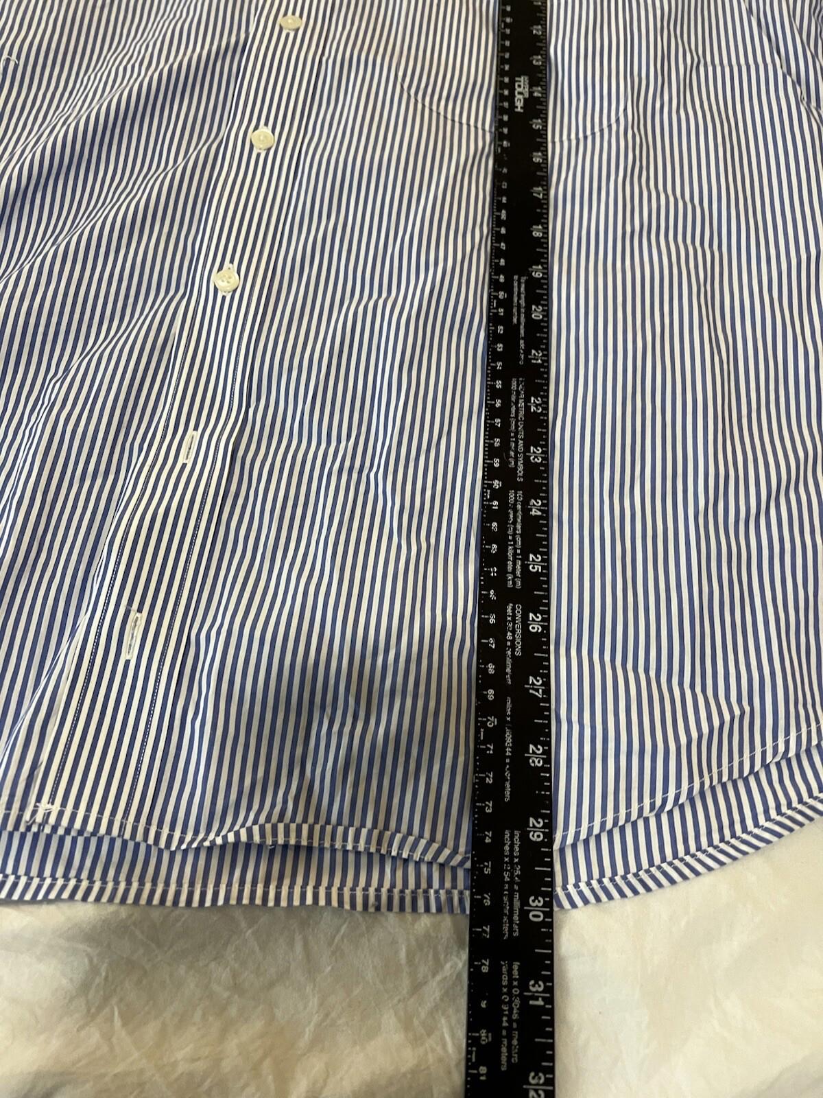 MINE Dress Shirt Men’s Size L Modern Fit Blue Stripes 246