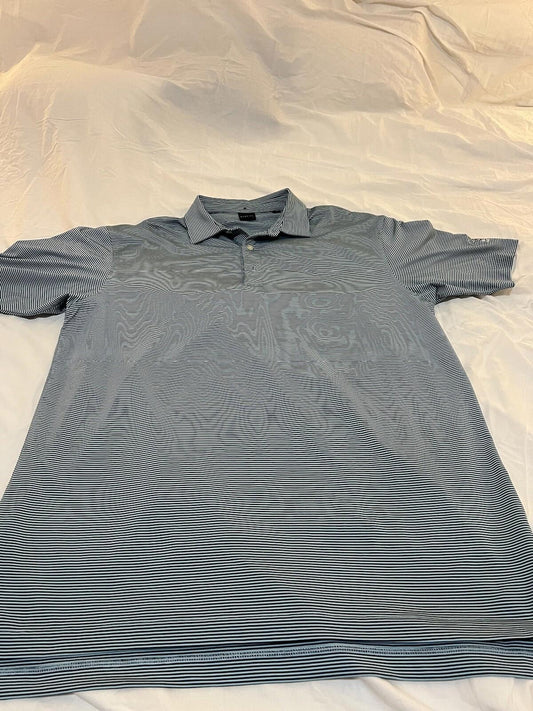 Dunning Golf Men’s Green Blue Golf Polo Shirt Size Xl  Short Sleeve Stretch 346