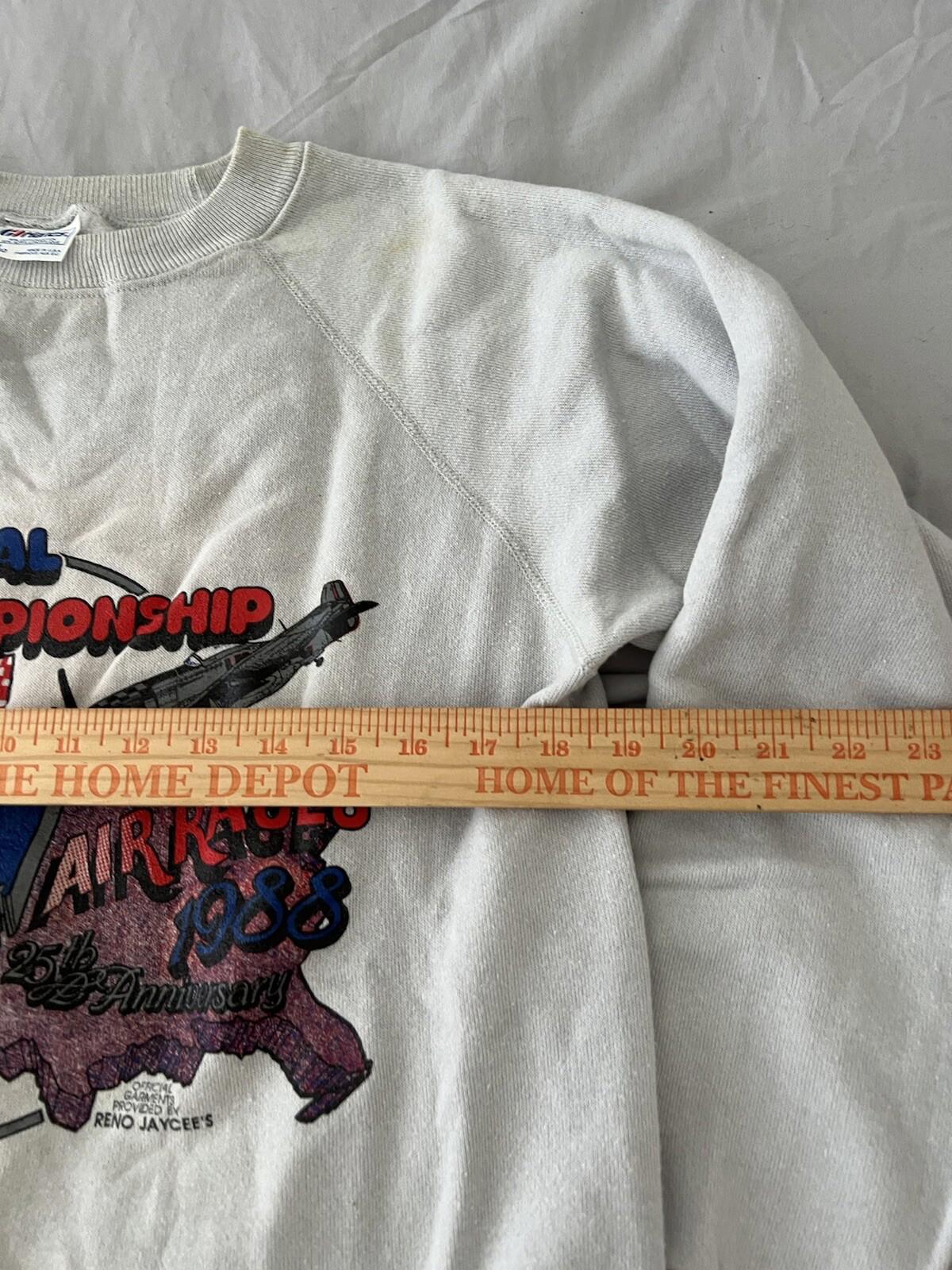 Vintage 1988 Reno National Championship Air Races Sweatshirt Gray Size M 233