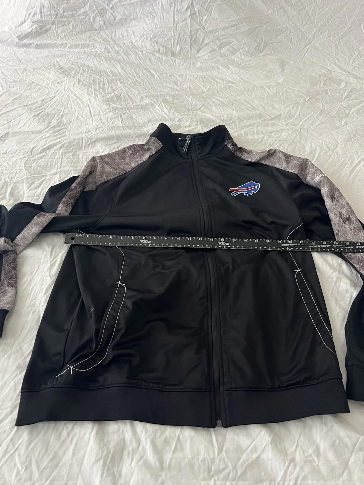 Vintage Buffalo Bills on field NFL Jacket REEBOK Size XL Black 146