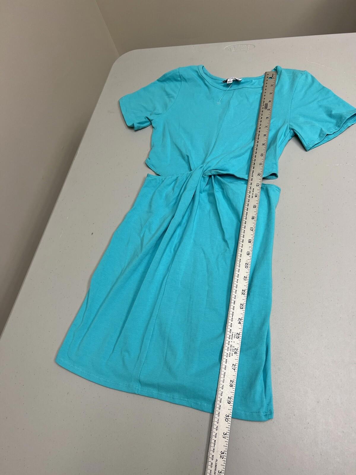 Rolla Coaster Teal Side Cut Out Bodycon Dress Sexy Nwot Small 322