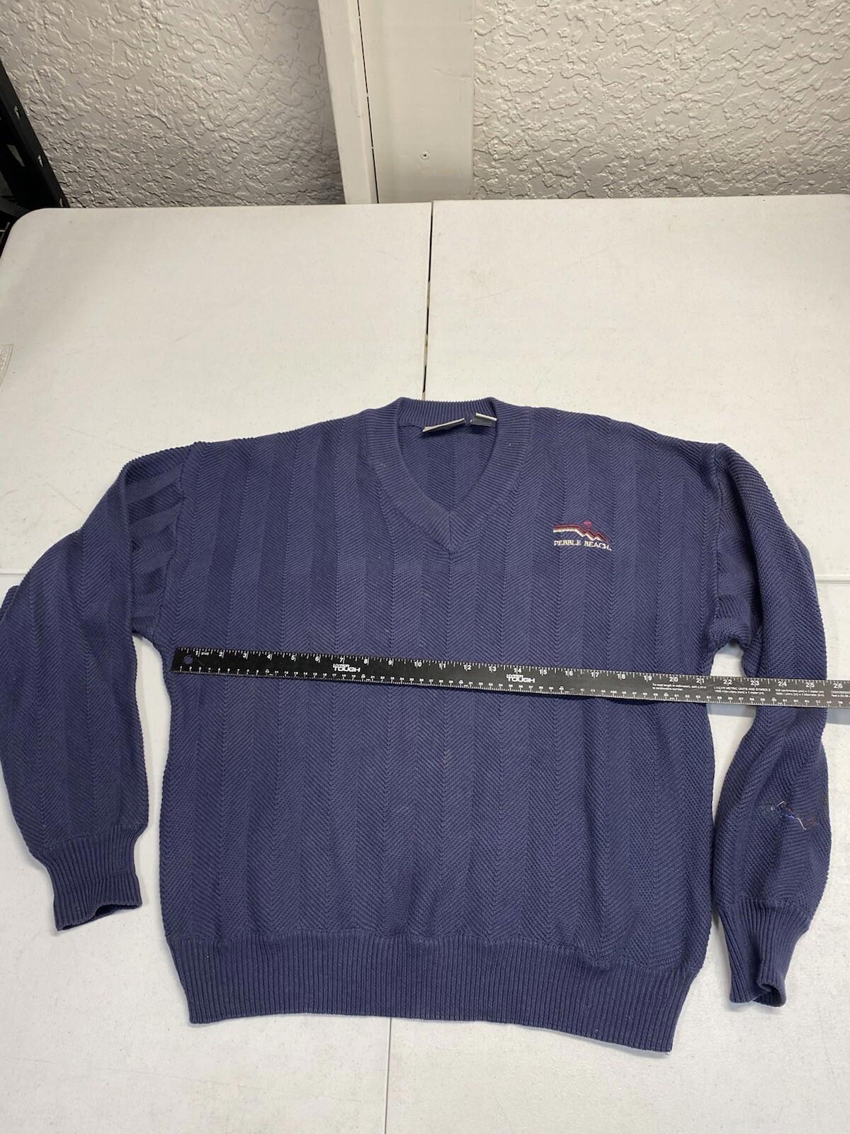 Vintage 90s Mens Greg Norman Pebble Beach Golf Links Crewneck Sweater Medium 2f