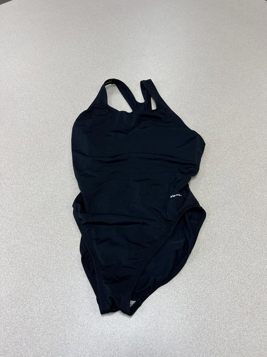 Ocean One Piece Swimsuit Women’s Size  36 Black Logo Open Racerback Fast 309