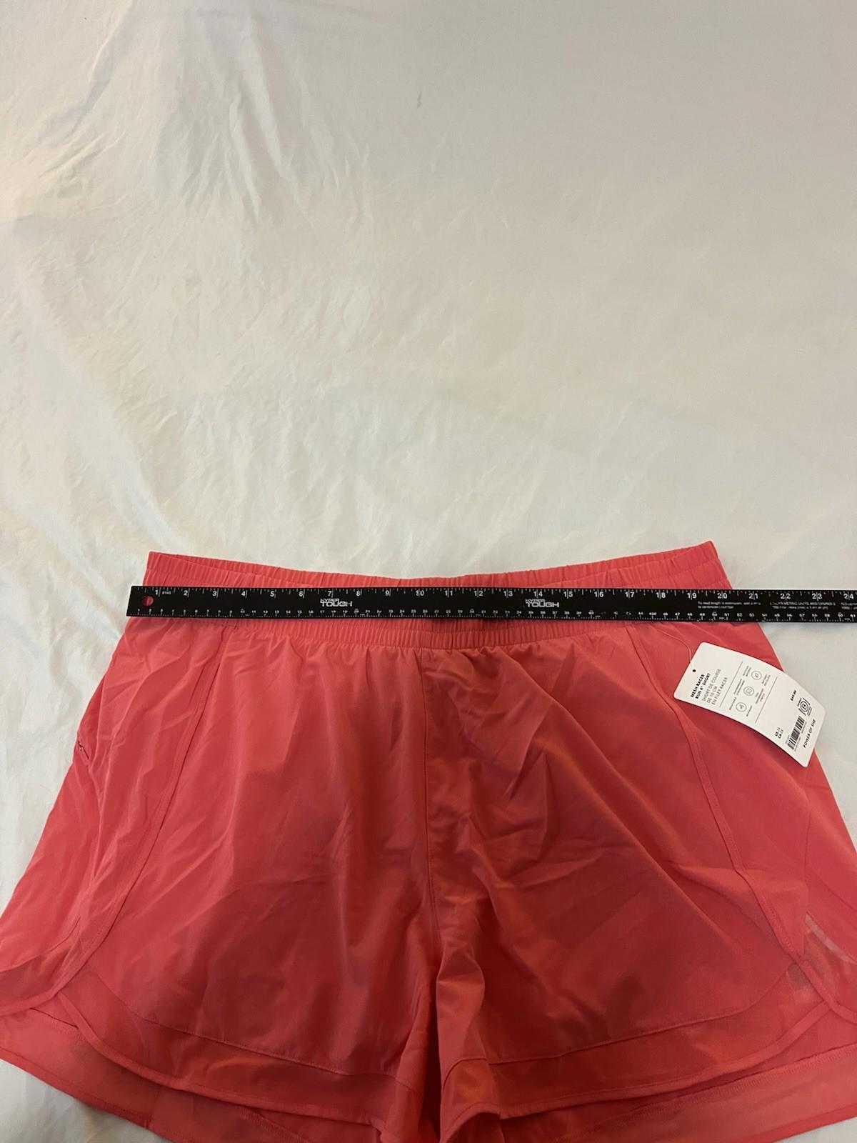Athleta Mesh Racer Run Short 4" Womens Running Shorts Size 2x NWT Coral Pink 147