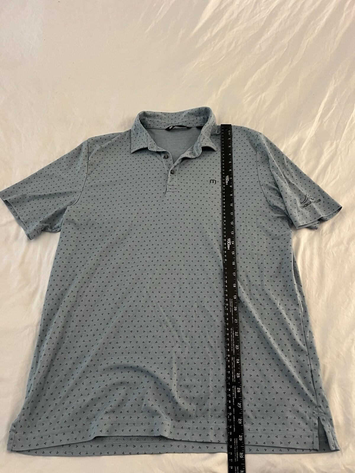 Men’s Travis Matthew Blue Polo Shirt Size Xl Golf Short Sleeve 134