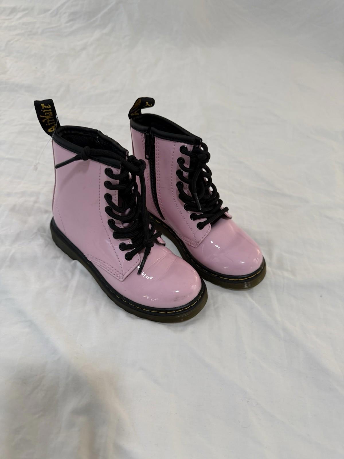 Dr Doc Martens Youth Kids Girls Size 11 Pink Combat Boots 1460J. 130