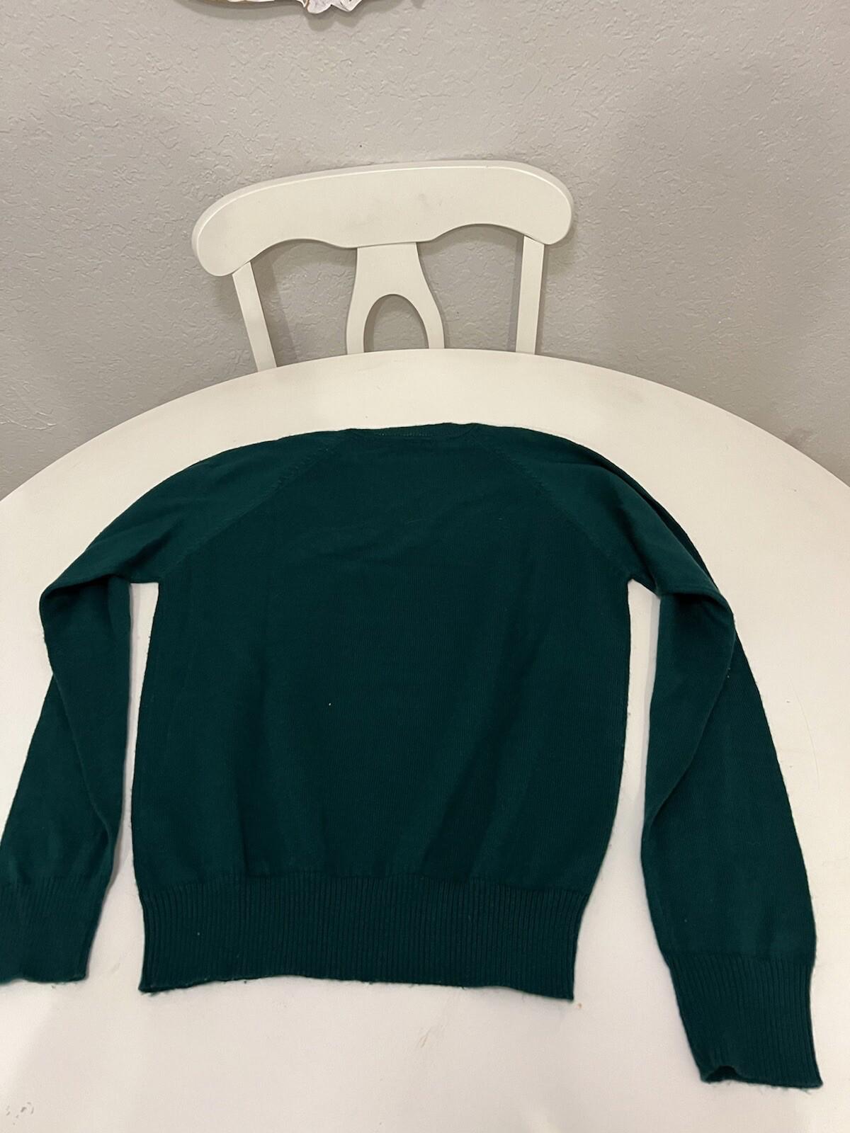 Vintage 80's John Weitz  Men's  Sweater Green  Medium USA Made 118