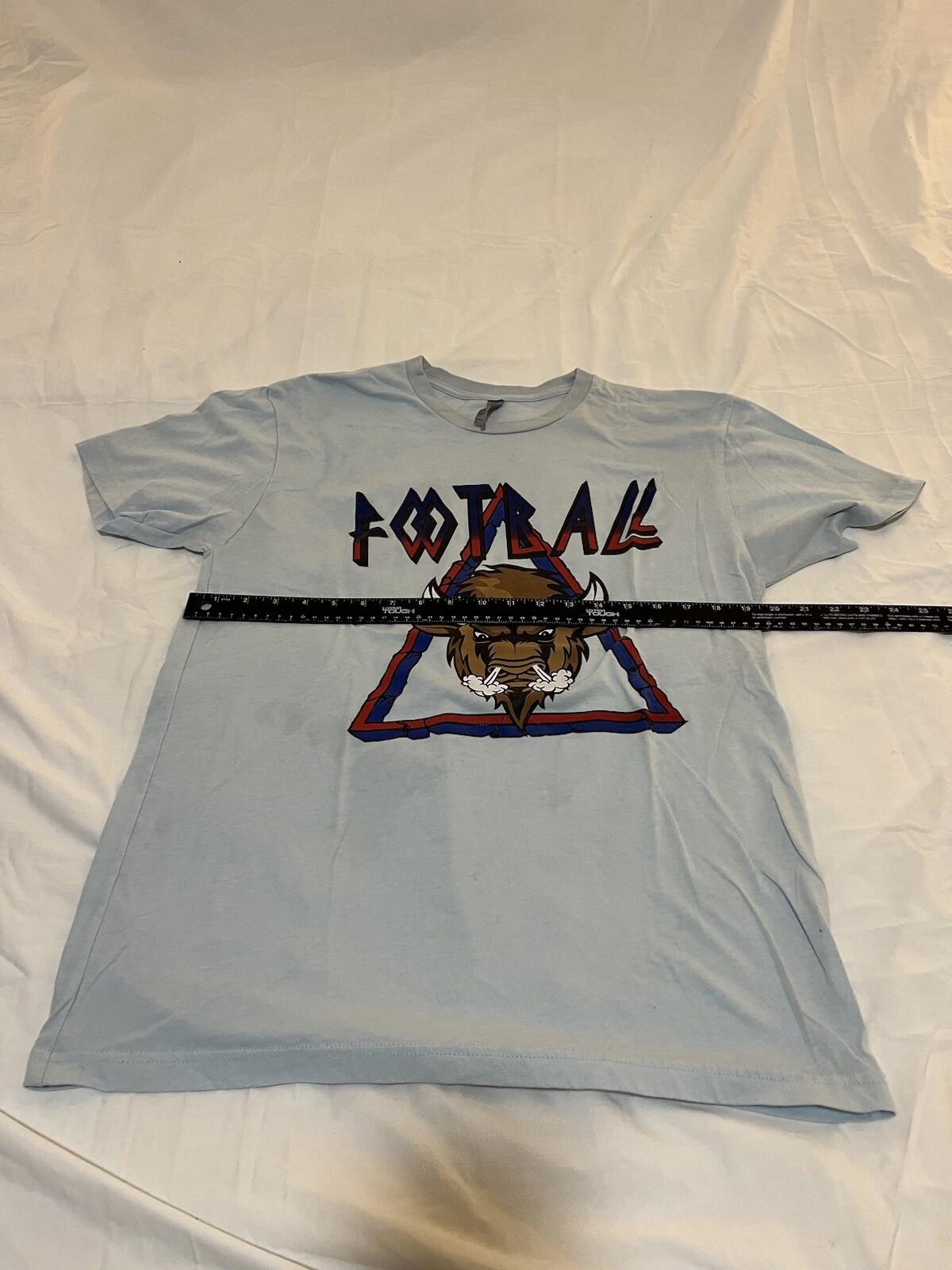 Buffalo Bills Tailgate Double Sided T Shirt Buffalo NY Blue Size Large 340