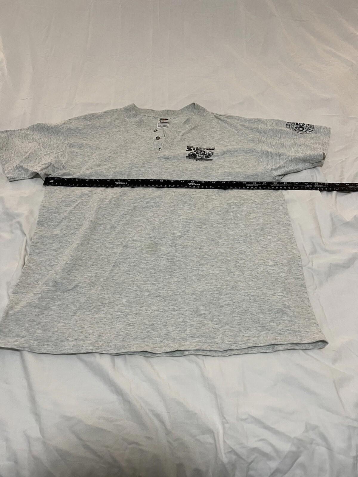 Vintage Sturgis Bear Butte Campground Henley Grey Size Xl 347
