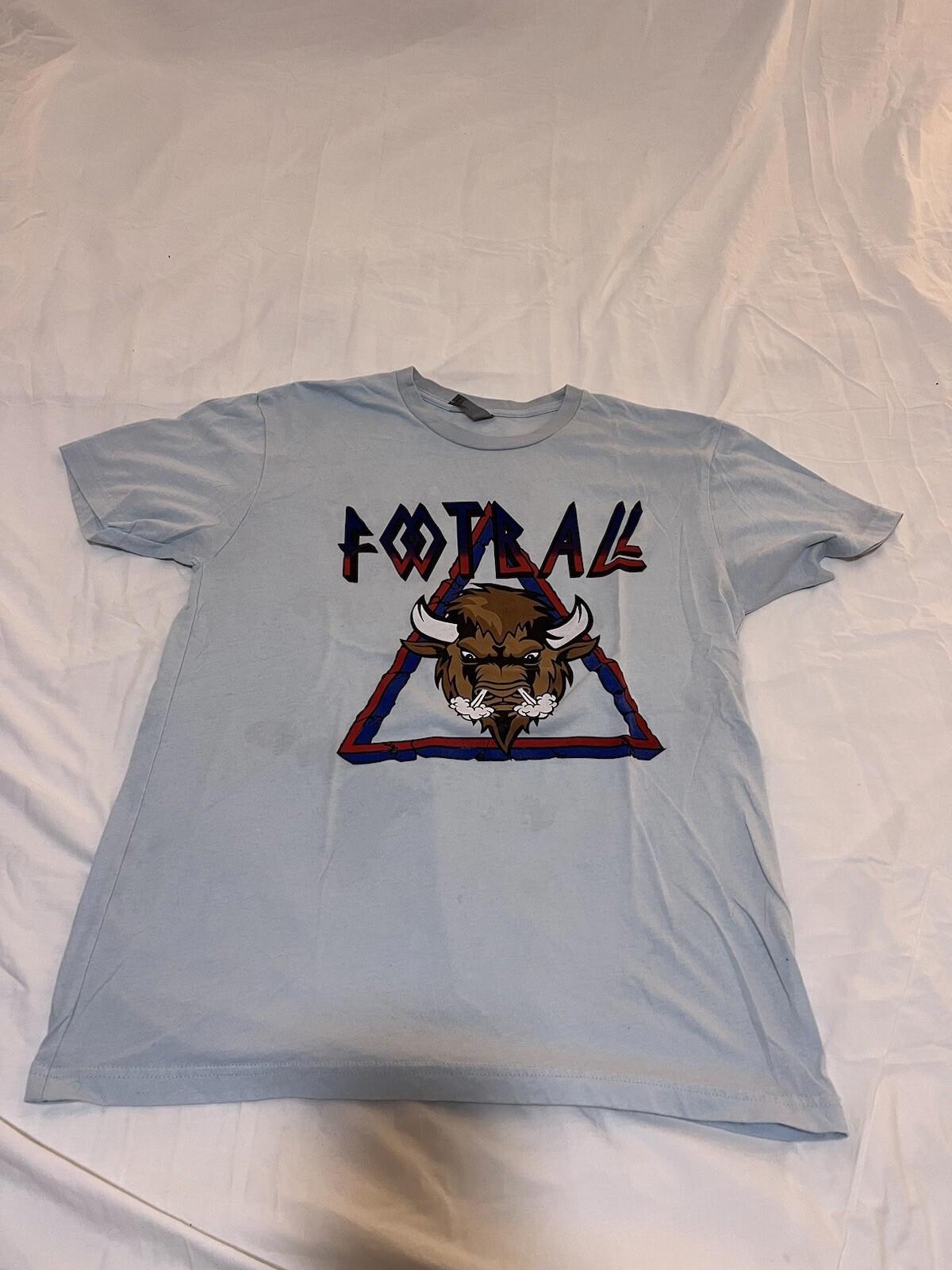 Buffalo Bills Tailgate Double Sided T Shirt Buffalo NY Blue Size Large 340