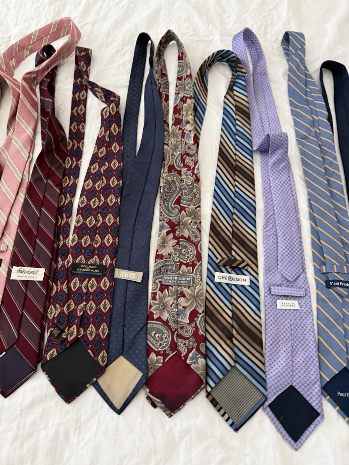 14 Neckties Good Mix Brands Wear Quilting Craft Lot Tie Lots 147