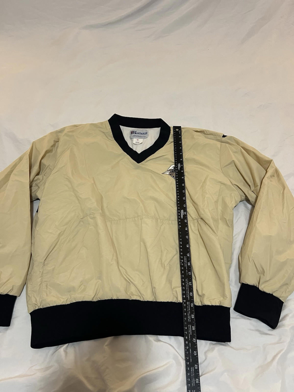 Vintage Boathouse Purdue University Windbreaker Pullover XL Tan 133
