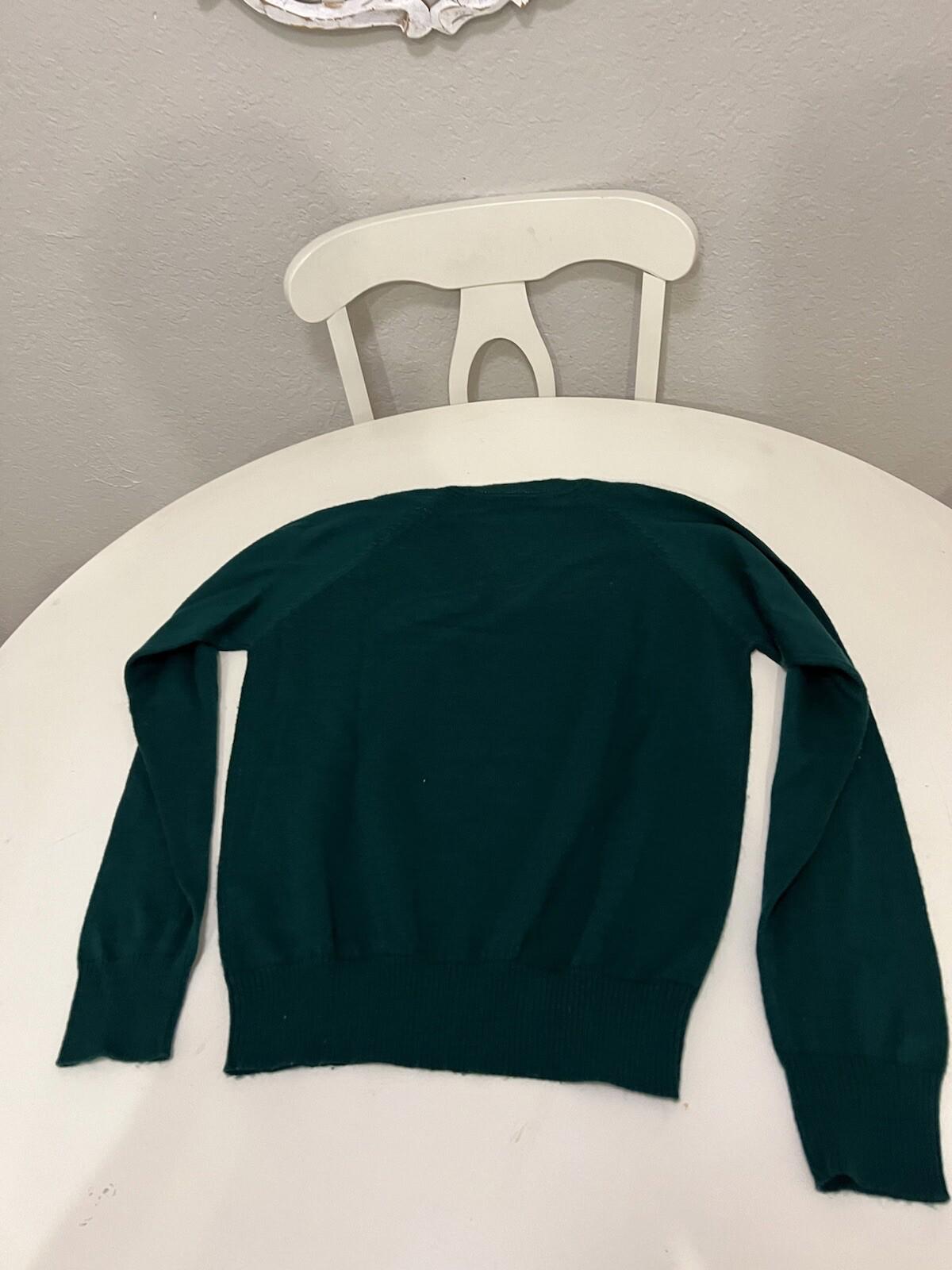 Vintage 80's John Weitz  Men's  Sweater Green  Medium USA Made 118