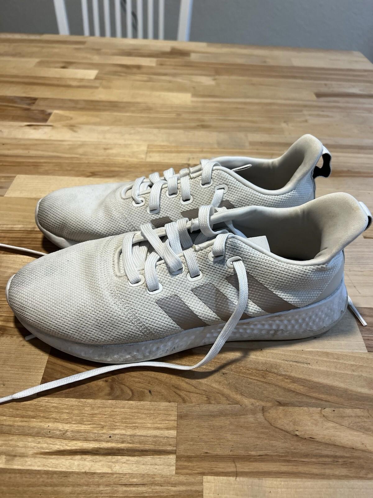 Adidas White Cloudfoam Running Sneakers Shoes Womens Size 8
