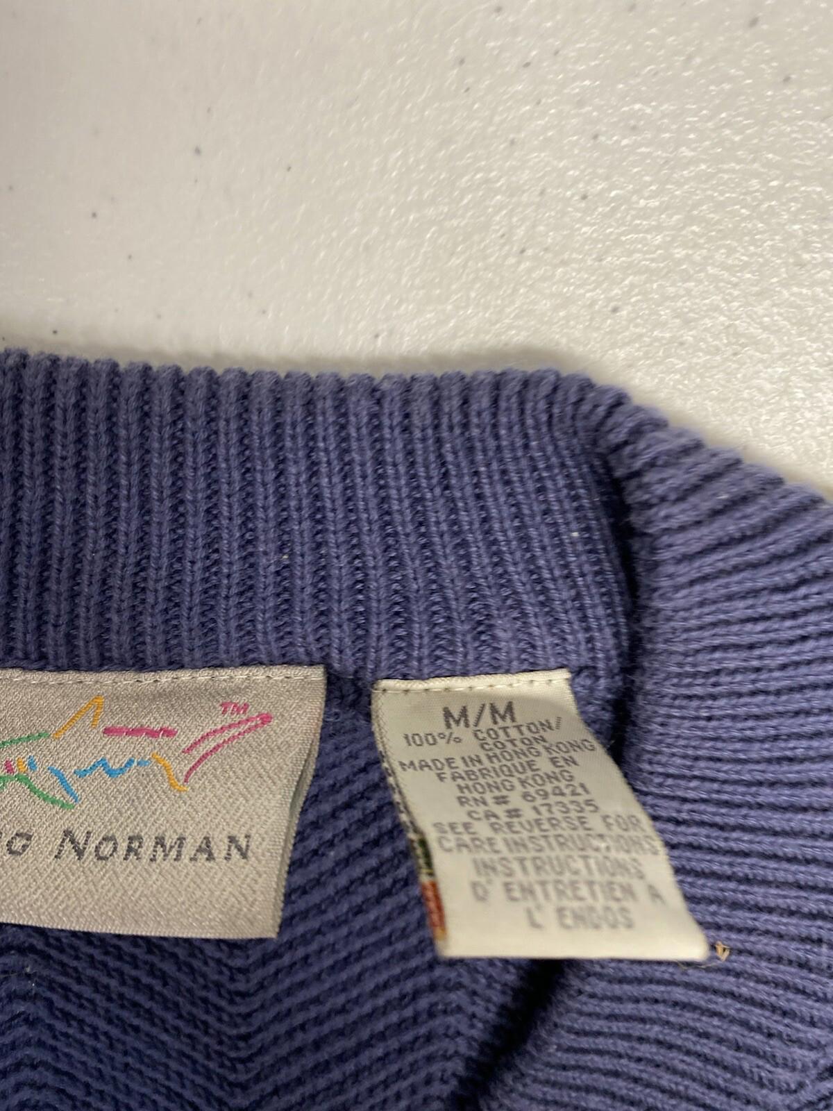 Vintage 90s Mens Greg Norman Pebble Beach Golf Links Crewneck Sweater Medium 2f